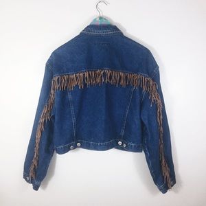 VTG Fringe Jean Western Jacket With Tassels